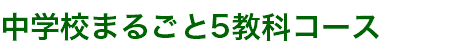 中学校まるごと5教科コース